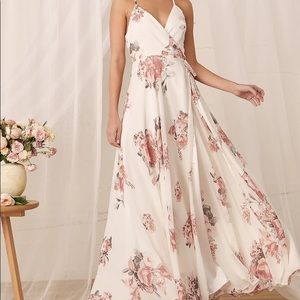 Cream floral dress